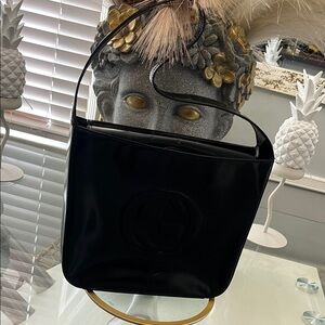 Vintage GUCCI Elegant Black Shoulder Bag